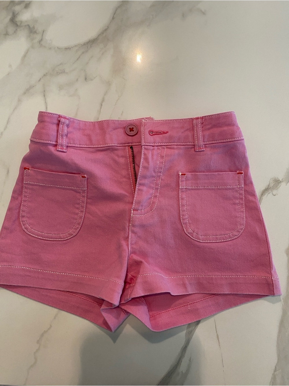 Mini Boden Patch Pocket Shorts Pink